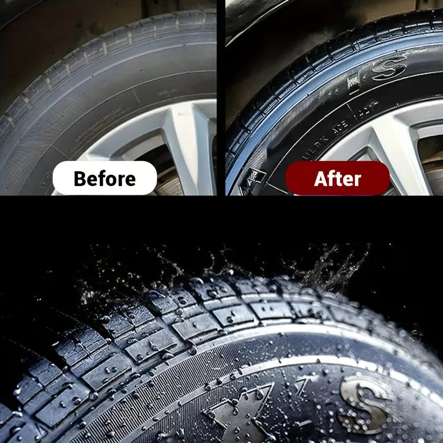 Black Shiny Tire Wax - Durable Protection & Restoration