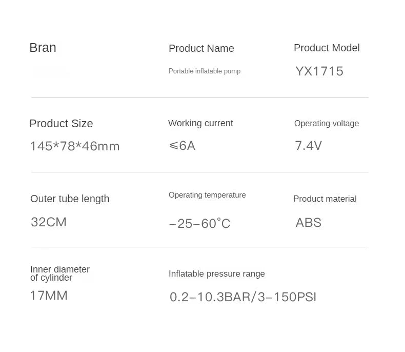 Wireless Tire Inflator 150PSI Touch Screen