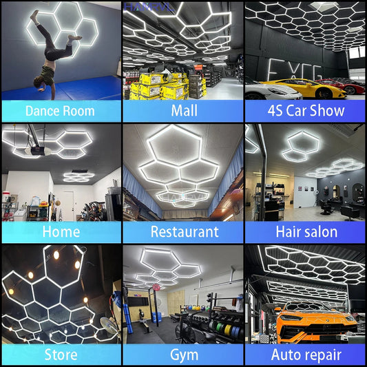 Hexagon LED Garage Ceiling Light