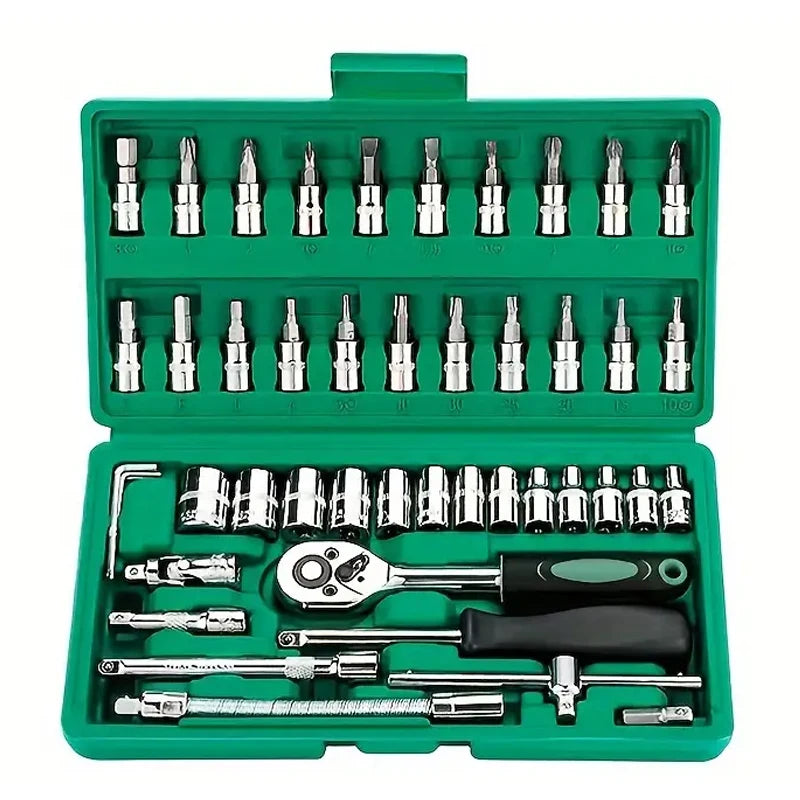 46-Piece Socket Ratchet Wrench Set