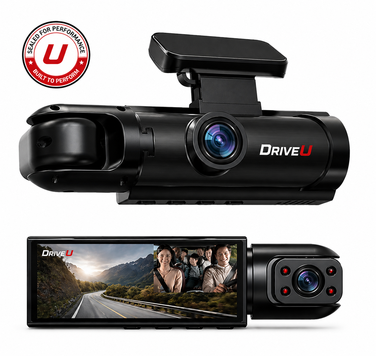 Dual DashCam Pro – Front & Interior Camera | DriveU™