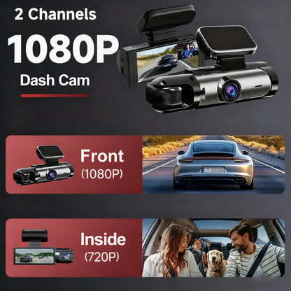 Dual DashCam Pro – Front & Interior Camera | DriveU™