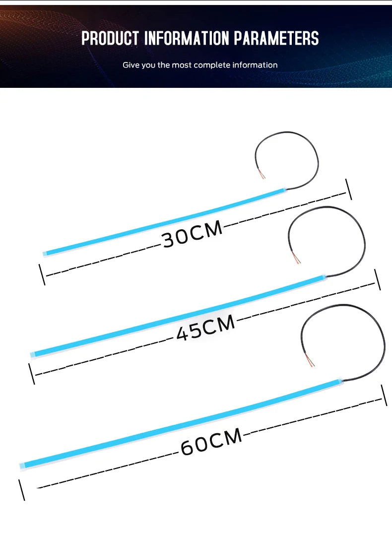 Flexible LED DRL Daytime Running Lights - 2PCS