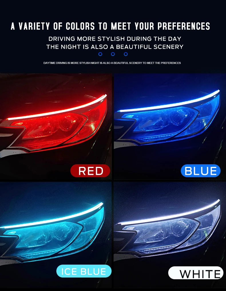 Flexible LED DRL Daytime Running Lights - 2PCS
