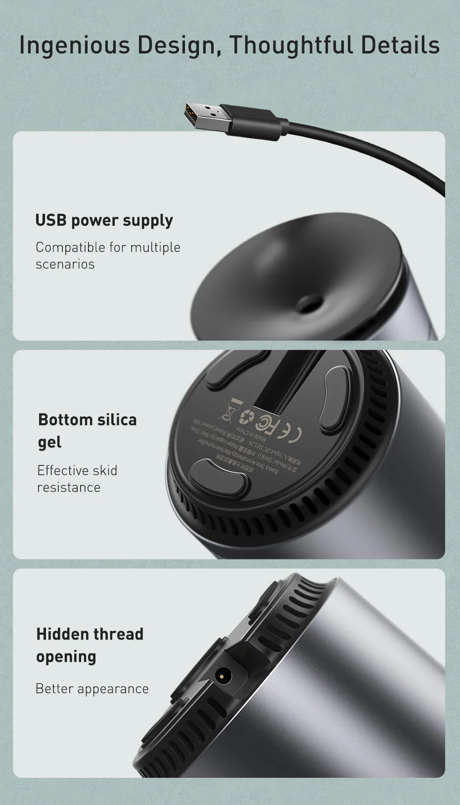 Baseus Car Aroma Diffuser with LED Light