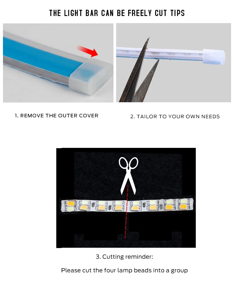 Flexible LED DRL Daytime Running Lights - 2PCS