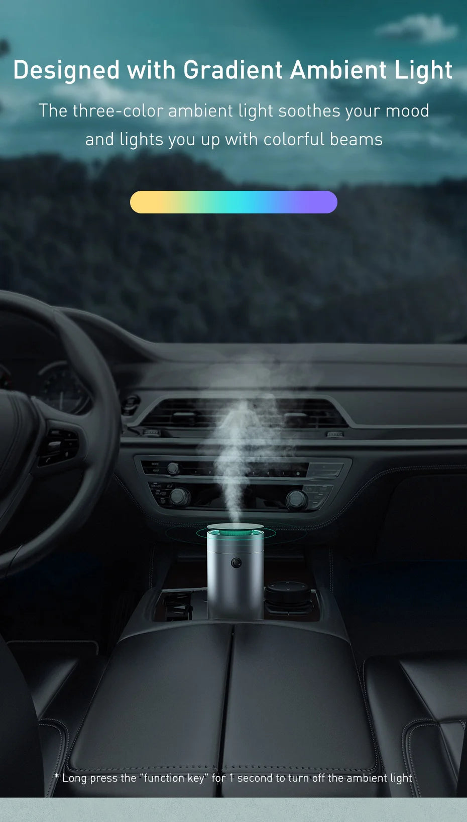 Baseus Car Aroma Diffuser with LED Light
