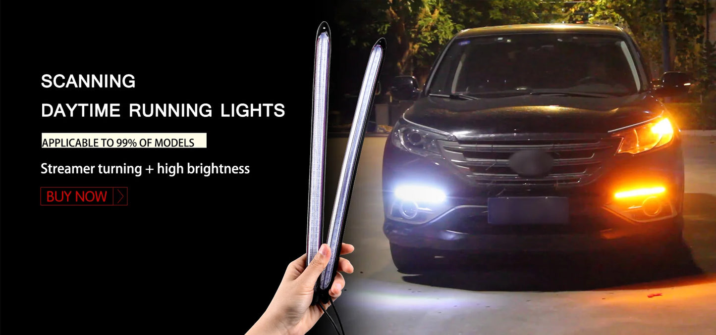 Flexible LED DRL Daytime Running Lights - 2PCS