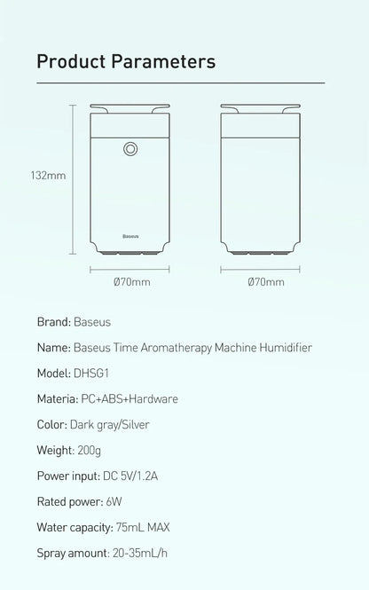 Baseus Car Aroma Diffuser with LED Light