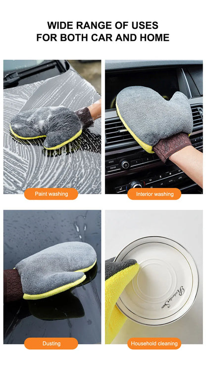 Microfiber Car Washing Glove Double-Sided
