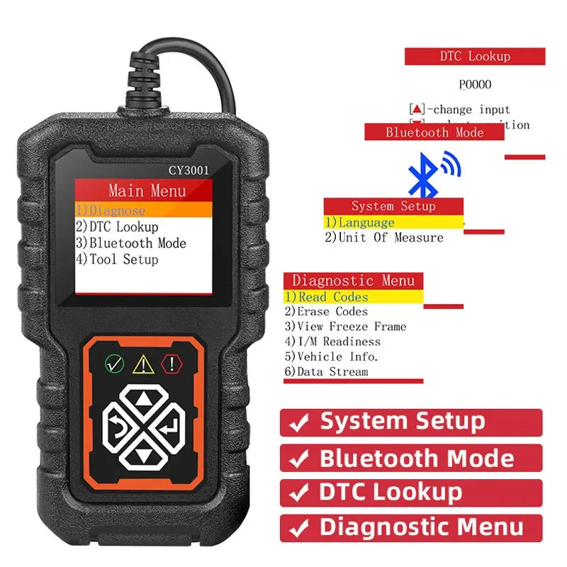 OBD2 Diagnostic Scanner Code Reader CY3001