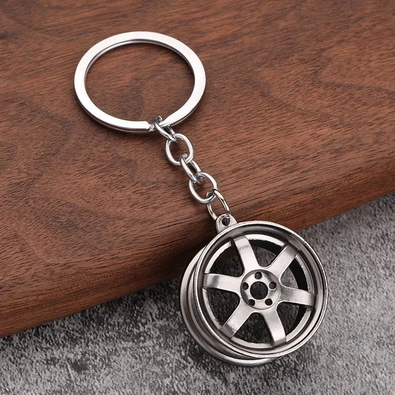 Gear Head Keychain Turbo Brake Disc Pendant
