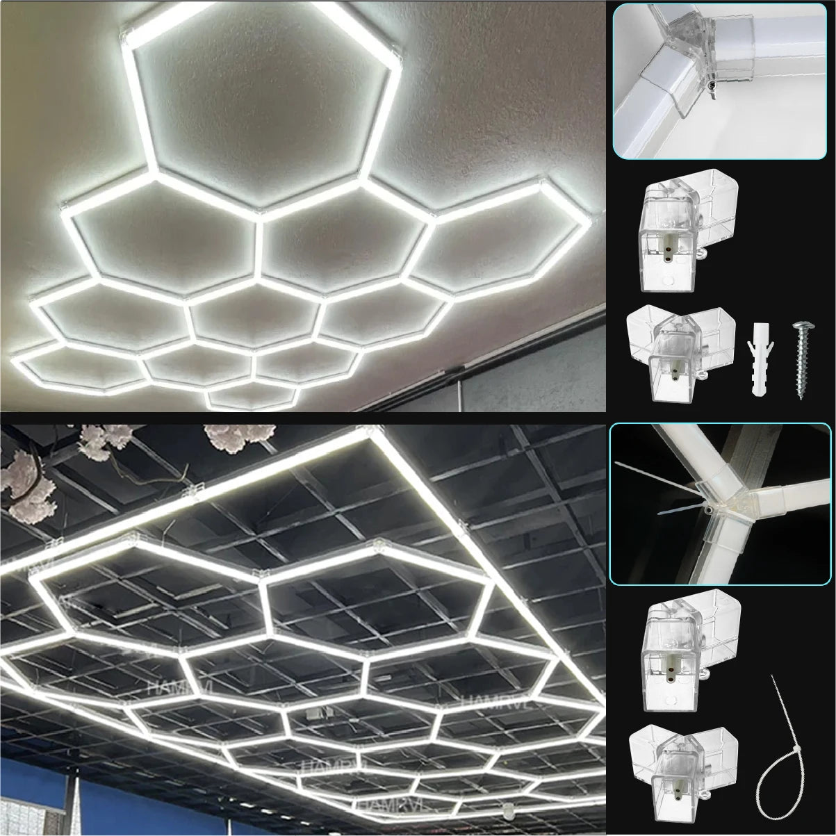 Hexagon LED Garage Ceiling Light