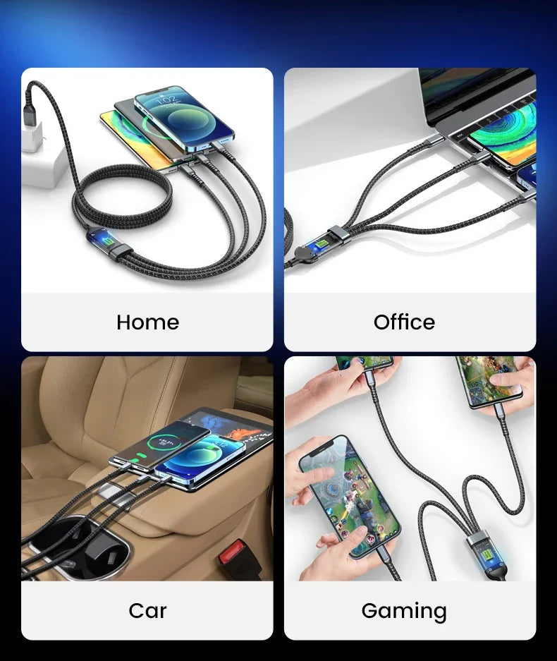 3-in-1 USB Fast Charger Cable
