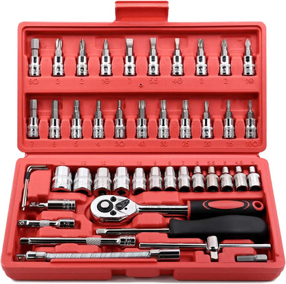 46-Piece Socket Ratchet Wrench Set