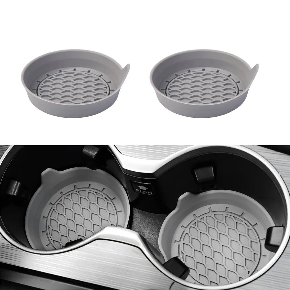 Silicone Car Cup Holder Coasters - Universal Non-Slip Insert