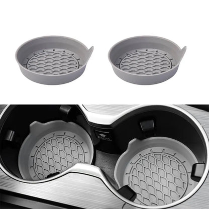 Silicone Car Cup Holder Coasters - Universal Non-Slip Insert