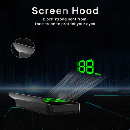 HUD Digital Speedometer - Windshield Display