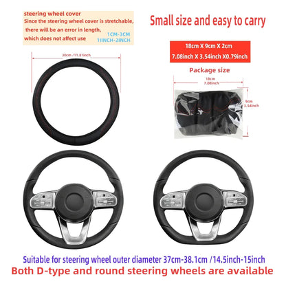 Microfiber Leather Steering Wheel Cover Anti-Slip