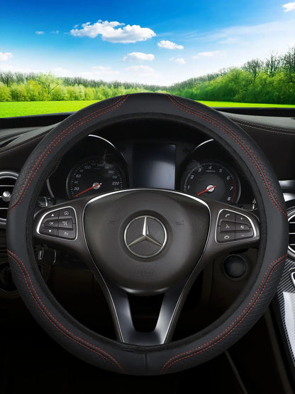 Microfiber Leather Steering Wheel Cover Anti-Slip