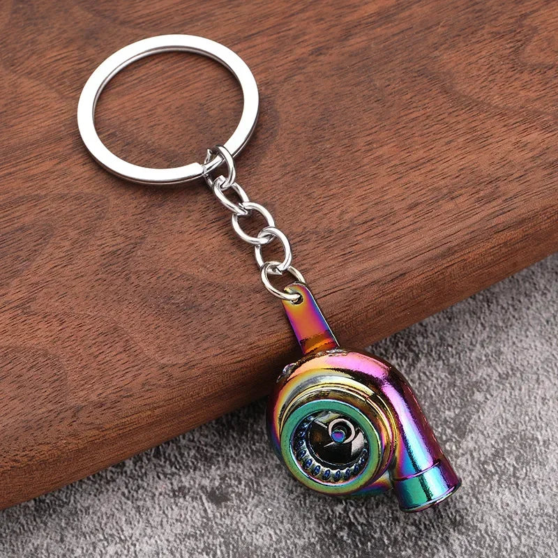 Gear Head Keychain Turbo Brake Disc Pendant