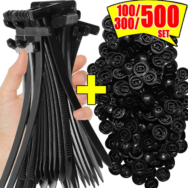 Heavy-Duty Cable Ties & Clip Set – Automotive & General Use
