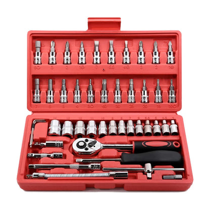 46-Piece Socket Ratchet Wrench Set