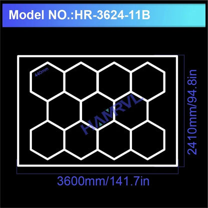 Hexagon LED Garage Ceiling Light