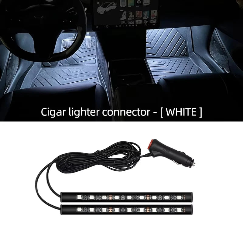 LED Car Interior Foot Strip Light USB