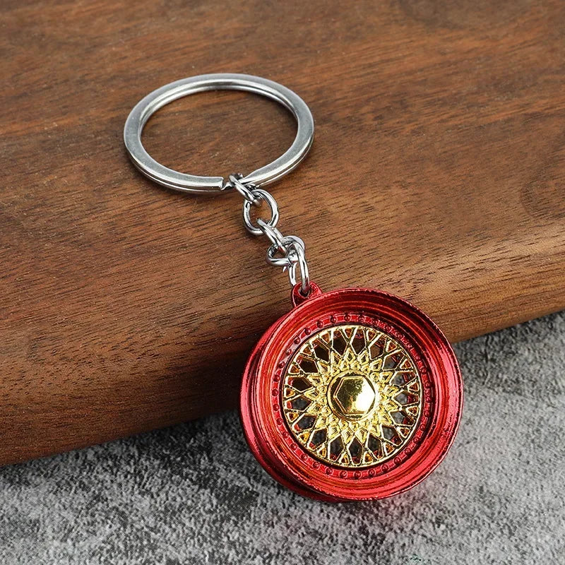 Gear Head Keychain Turbo Brake Disc Pendant