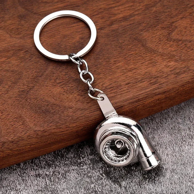 Gear Head Keychain Turbo Brake Disc Pendant