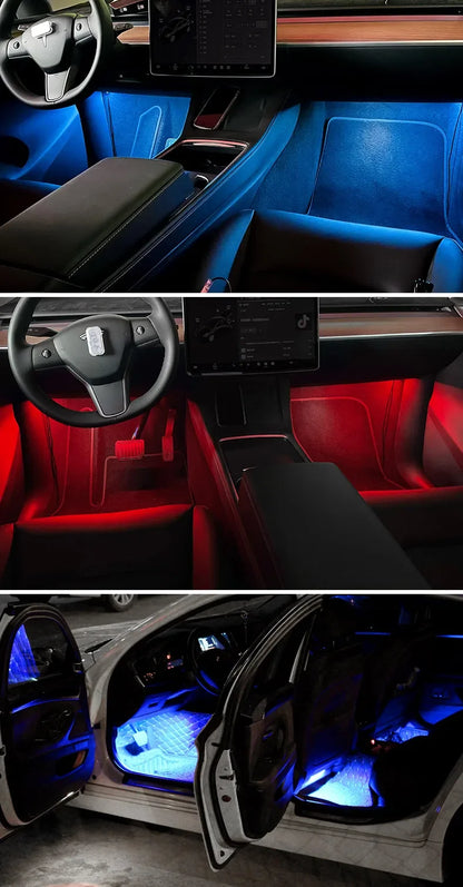 LED Car Interior Foot Strip Light USB