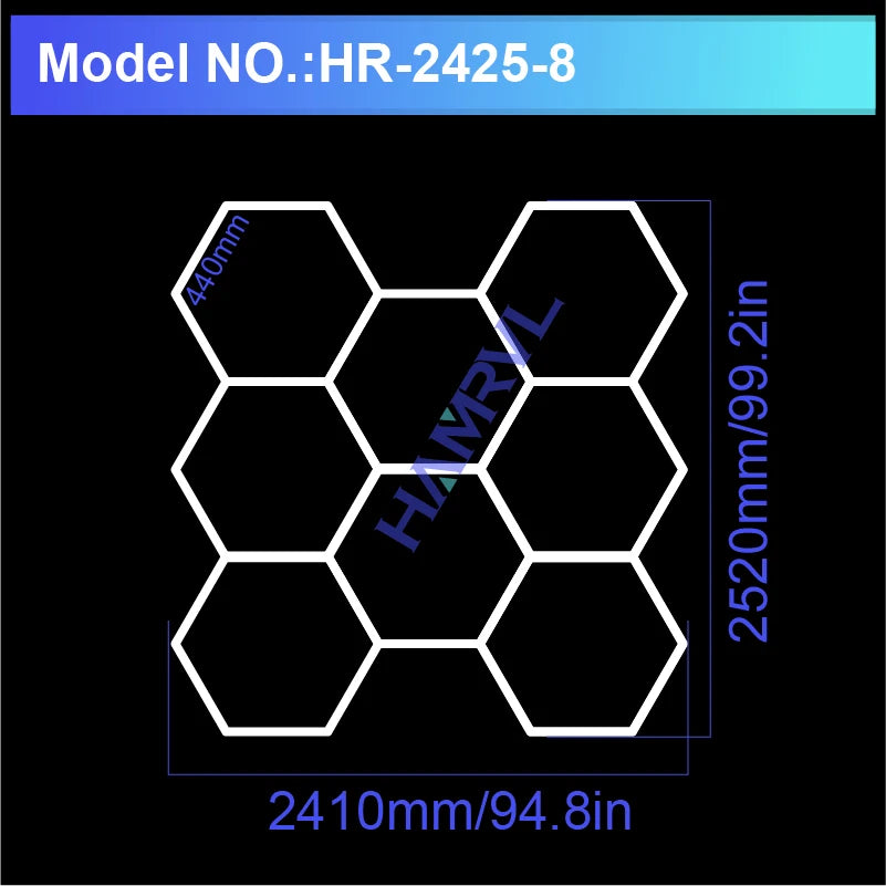 Hexagon LED Garage Ceiling Light
