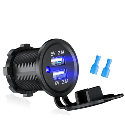 Waterproof USB Type-C Motorcycle Car Charger
