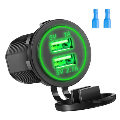 Waterproof USB Type-C Motorcycle Car Charger