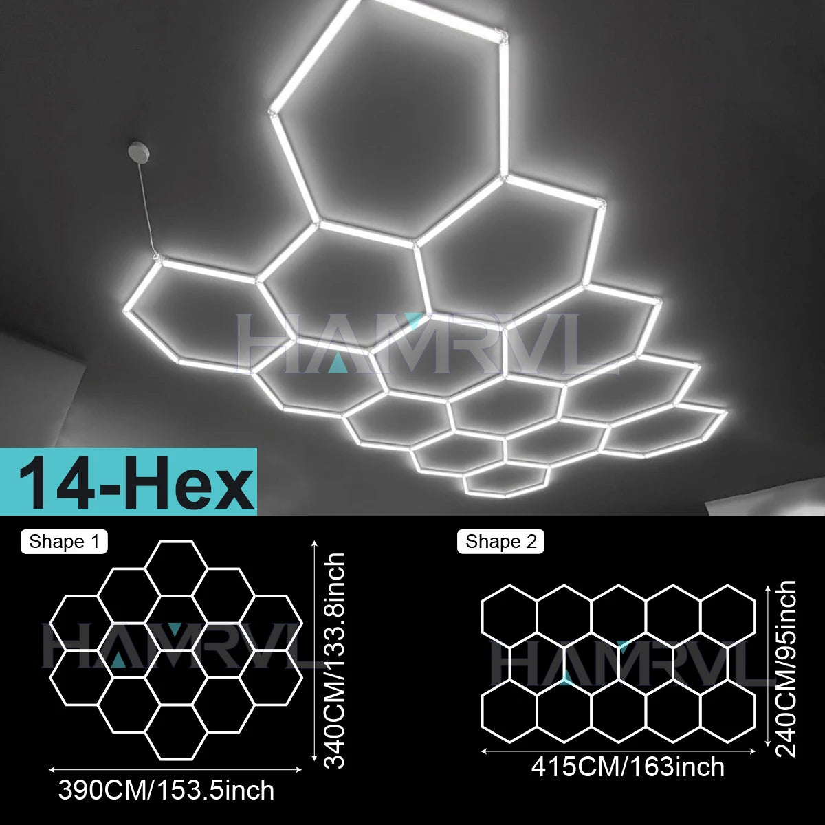 Hexagon LED Garage Ceiling Light