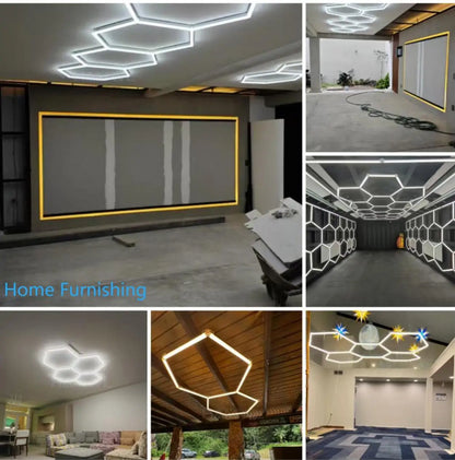 Hexagon LED Garage Ceiling Light