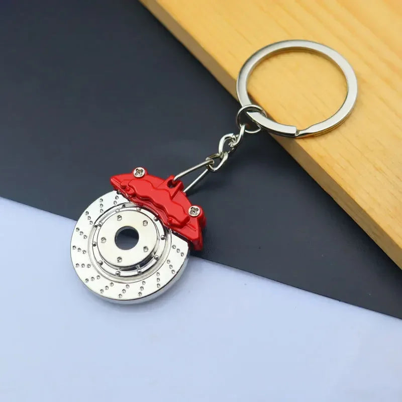 Mini Car Wheel Keychain Metal Keyring