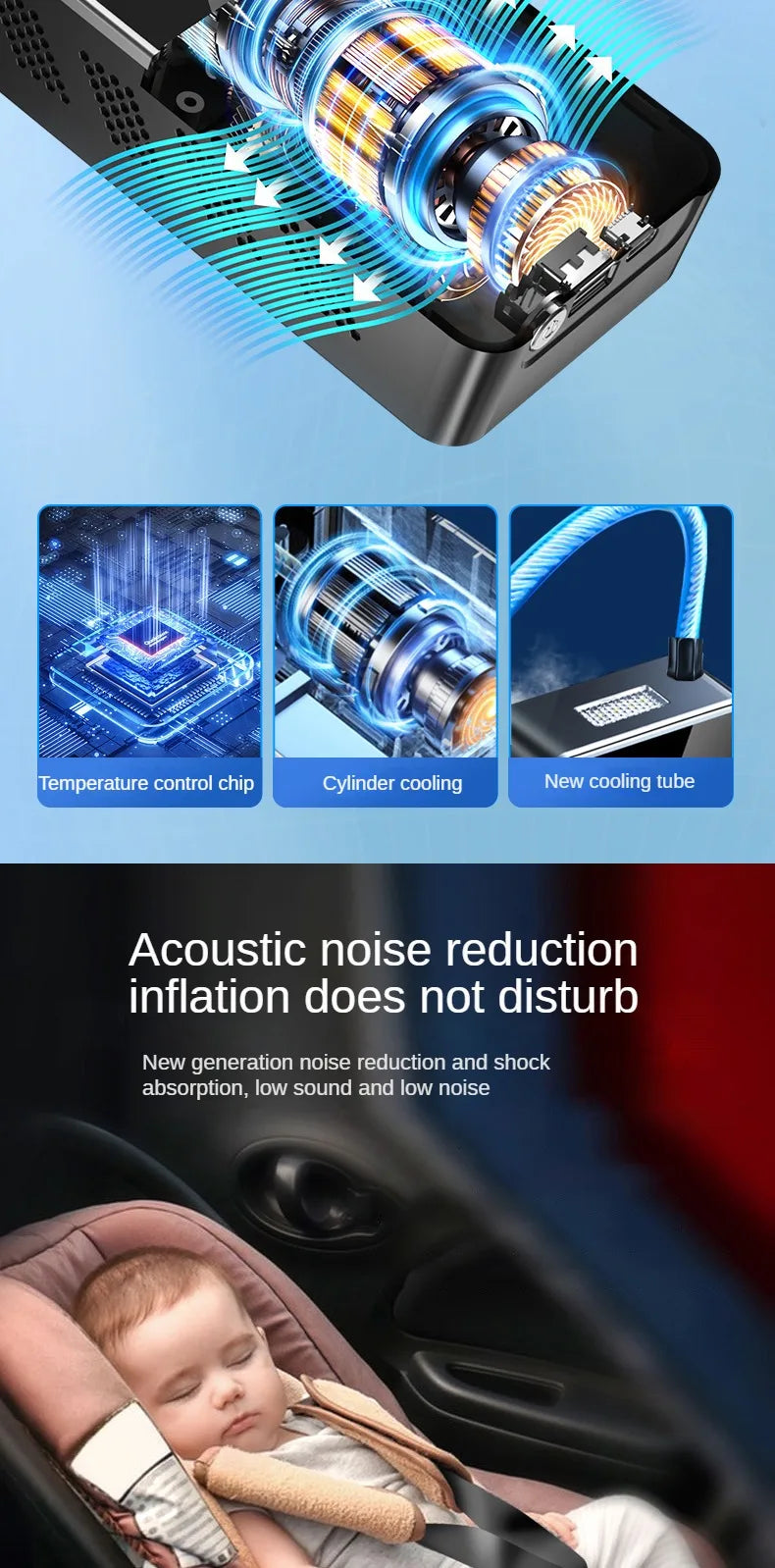 Wireless Tire Inflator 150PSI Touch Screen