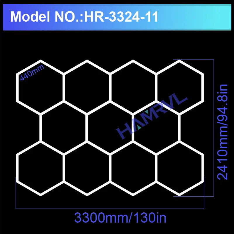 Hexagon LED Garage Ceiling Light