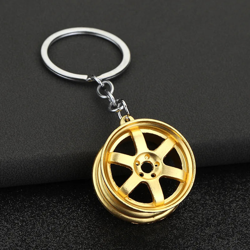 Gear Head Keychain Turbo Brake Disc Pendant