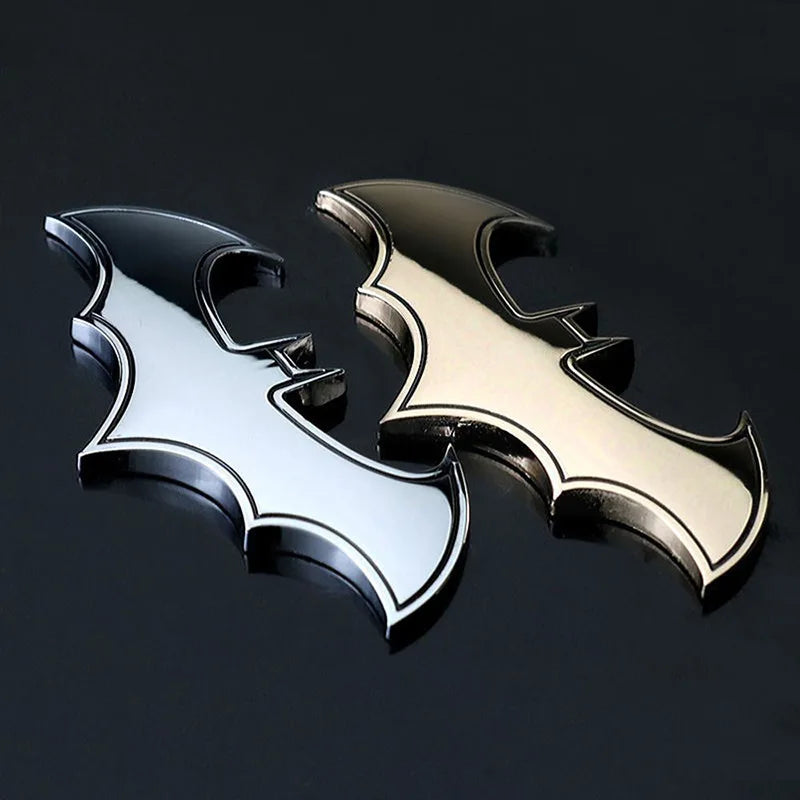 3D Bat Shape Car Emblem Sticker - Premium Metal Badge Decal