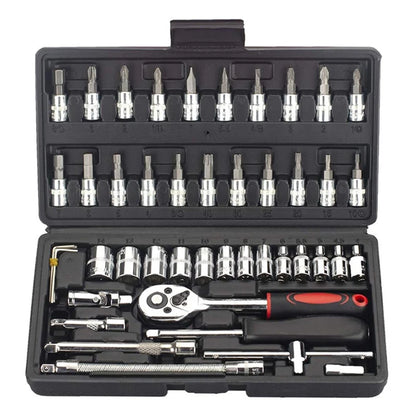 46-Piece Socket Ratchet Wrench Set