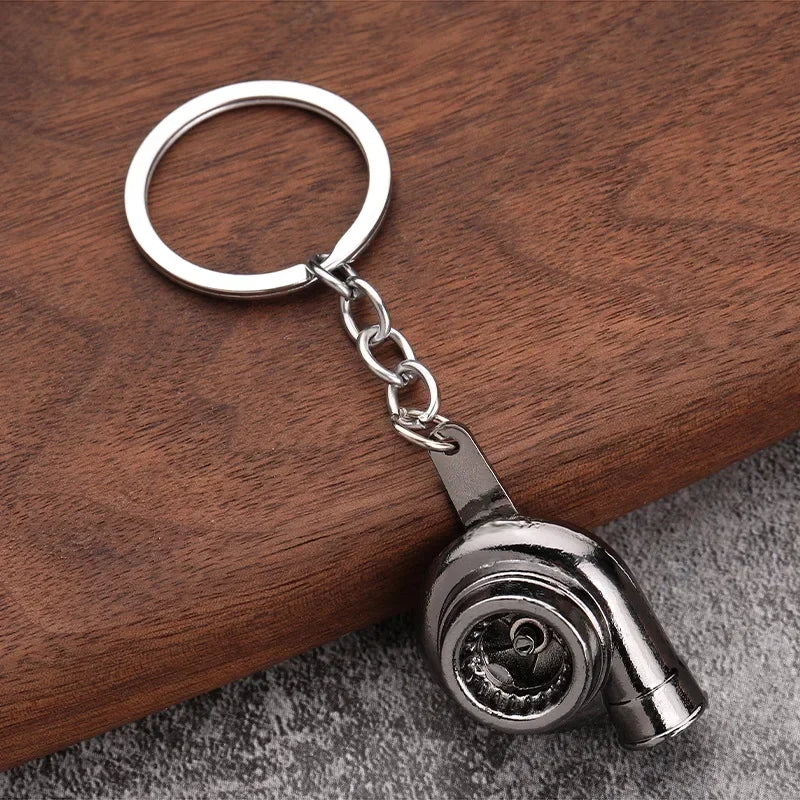 Gear Head Keychain Turbo Brake Disc Pendant