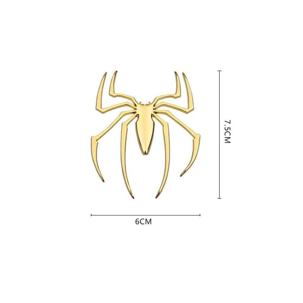 3D Spider Car Emblem - Premium Metal Badge Decal