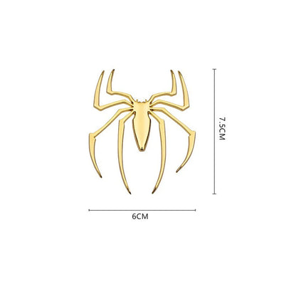3D Spider Car Emblem - Premium Metal Badge Decal