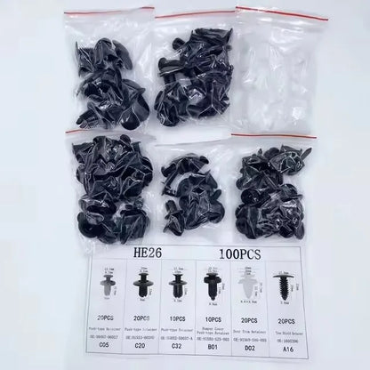 Auto Fastener Clips Kit - Mixed Retainer Set