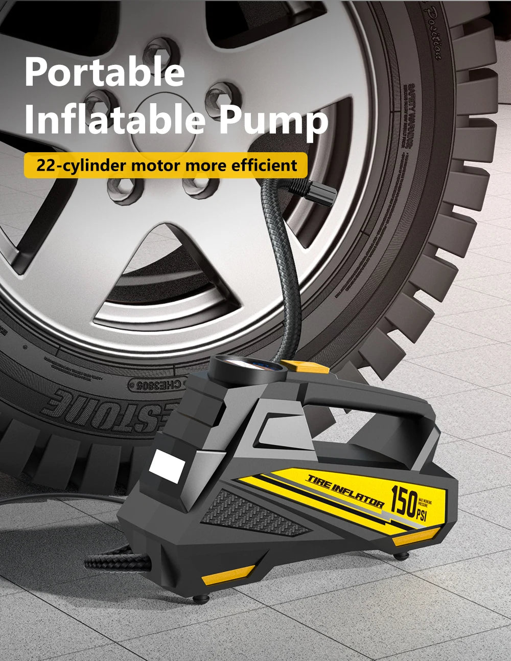 Portable Electric Tire Inflator