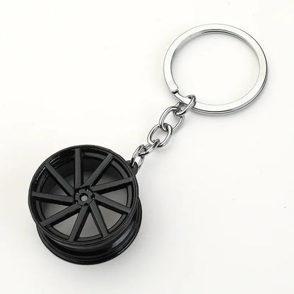 Gear Head Keychain Turbo Brake Disc Pendant