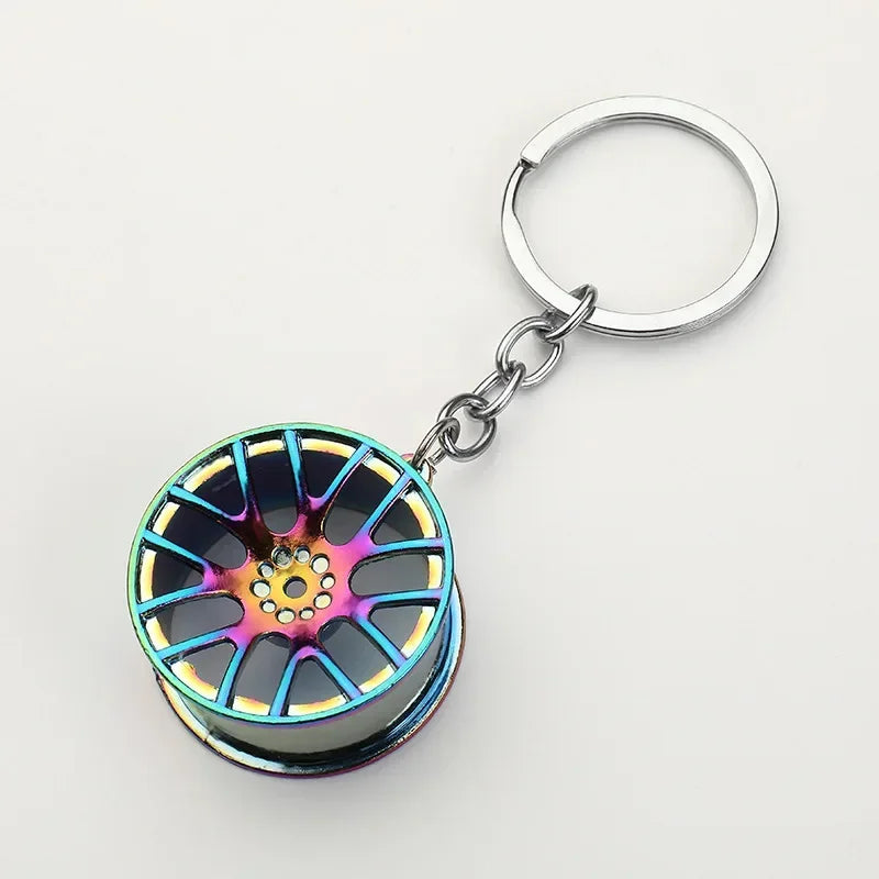 Gear Head Keychain Turbo Brake Disc Pendant